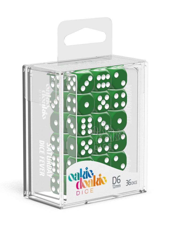 Oakie Doakie Dice W6 Würfel 12 mm Solid - Grün(36)