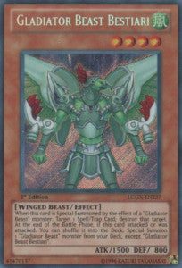 Gladiatorungeheuer Bestiari LCGX-237 Secret Rare Light Played Deutsch 1. Auflage
