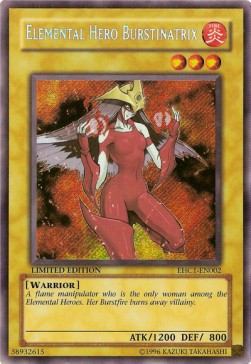 Elemental HERO Burstinatrix EHC1-002 Secret Rare Light Played Englisch
