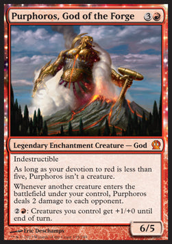 Purphoros, God of the Forge THS-135 Mythic Light Played Englisch