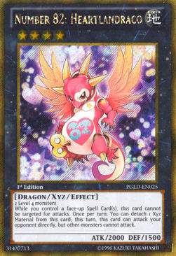 Nummer 82: Herzlandracho PGLD-025 Gold Secret Rare Excellent Deutsch