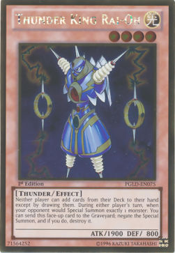 Donnerkönig Rai-Oh PGLD-075 Gold Rare Excellent Deutsch