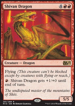 Shivan-Drache M15-281 Rare Excellent Deutsch