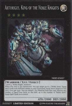 Artorigus, King of the Noble Knights NKRT-EN037 Platinum Rare Excellent Englisch