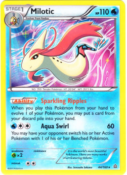Milotic PRC-44 Holo Rare Good Englisch Reverse Holo
