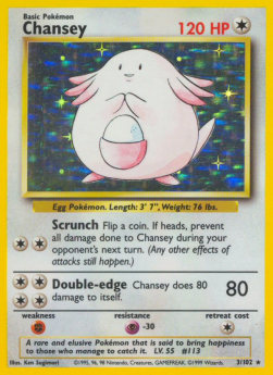 Chansey BS-3 Holo Rare PO Englisch