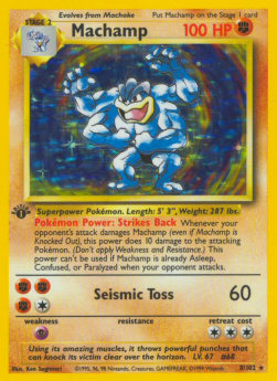 Machomei BS-8 Holo Rare Played Deutsch