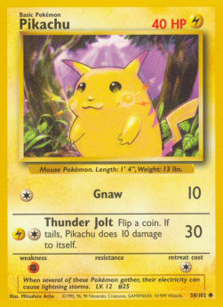 Pikachu BS-58 Common Light Played Deutsch