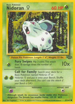Nidoran ♀ JU-57 Common Excellent Deutsch 1. Auflage