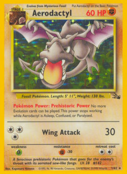 Aerodactyl FO-1 Holo Rare Light Played Deutsch