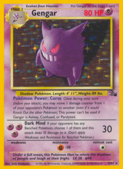 Gengar FO-5 Holo Rare Light Played Deutsch