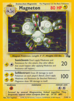 Magneton FO-11 Holo Rare Light Played Deutsch