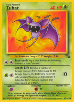 Zubat FO-57 Common Near Mint Englisch