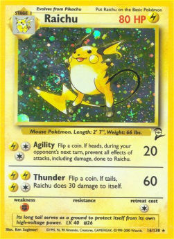 Raichu B2-16 Holo Rare Excellent Englisch
