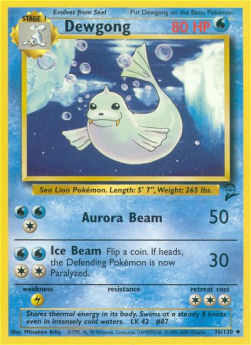 Dewgong B2-36 Uncommon Near Mint Englisch