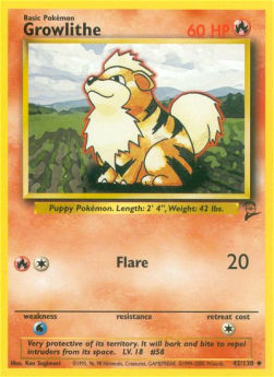 Growlithe B2-42 Uncommon Near Mint Englisch