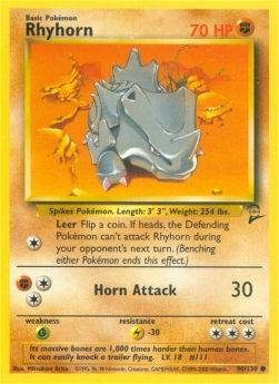 Rhyhorn B2-90 Common Near Mint Englisch