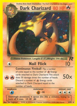 Dark Charizard TR-4 Holo Rare Poor Englisch