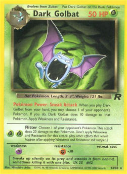 Dunkles Golbat TR-24 Rare Light Played Deutsch