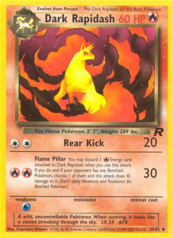 Dark Rapidash TR-44 Uncommon Light Played Englisch