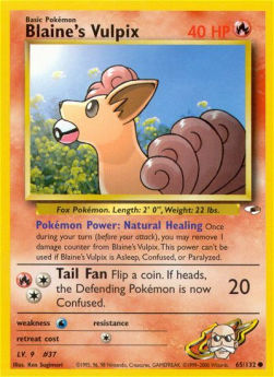 Blaine's Vulpix GH-65 Common Excellent Englisch