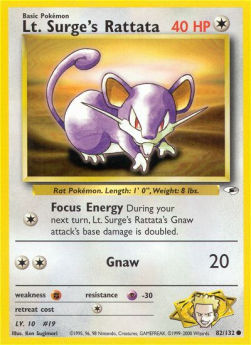 Lt. Surge's Rattata GH-82 Common Excellent Englisch