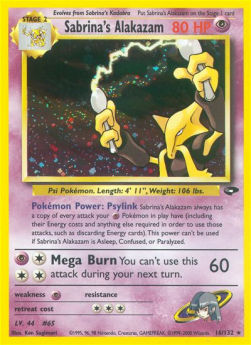 Sabrina's Alakazam GC-16 Holo Rare Excellent Englisch