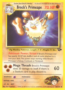 Brock's Primeape GC-35 Uncommon Light Played Englisch