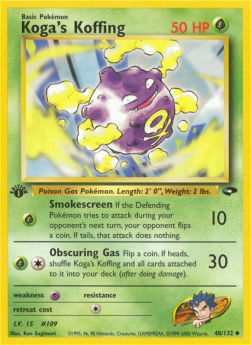 Koga's Koffing GC-48 Uncommon Near Mint Englisch