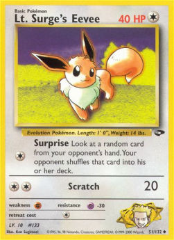 Lt. Surge's Eevee GC-51 Uncommon Excellent Englisch