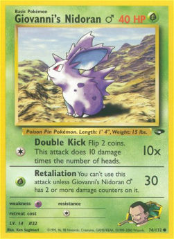 Giovanni's Nidoran [M] GC-76 Common Excellent Englisch