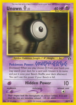 Unown [I] NDI-68 Common Played Englisch
