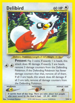 Delibird NR-5 Holo Rare Light Played Englisch