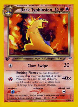 Dark Typhlosion NDE-10 Holo Rare Good Englisch