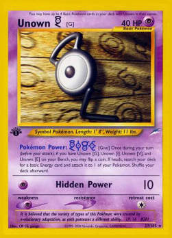 Unown [G] NDE-27 Rare Good Englisch