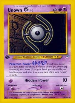 Unown [H] NDE-28 Rare Good Englisch