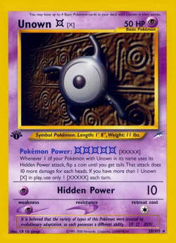 Unown [X] NDE-30 Rare Light Played Englisch