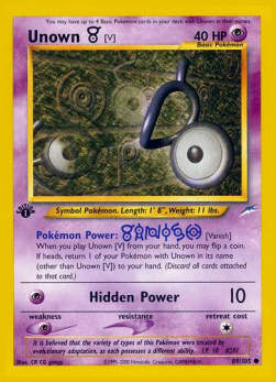 Unown [V] NDE-89 Common Excellent Englisch