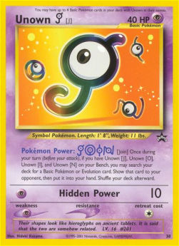 Unown [J] WP-38 Promo Excellent Englisch