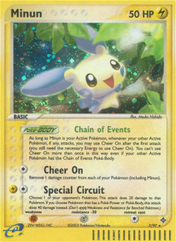 Minun DR-7 Holo Rare Good Deutsch Reverse Holo