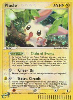 Plusle DR-8 Holo Rare Light Played Deutsch