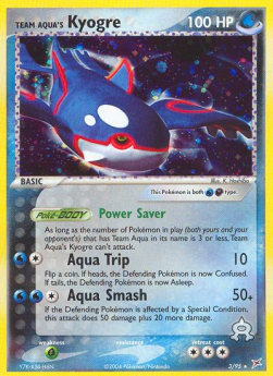 Team Aquas Kyogre MA-3 Holo Rare Good Deutsch