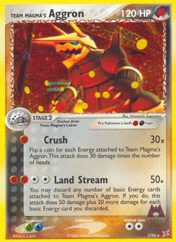 Team Magma's Aggron MA-7 Holo Rare Good Englisch