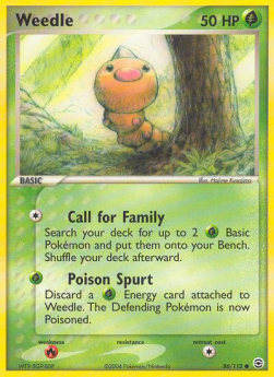 Weedle FL-86 Common Light Played Englisch
