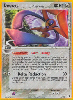 Deoxys δ Delta Species HP-4 Holo Rare Played Deutsch