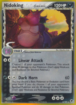 Nidoking δ Delta Species DF-6 Holo Rare Light Played Deutsch