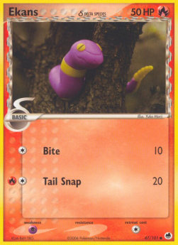 Rettan δ Delta Species DF-47 Common Light Played Deutsch Reverse Holo