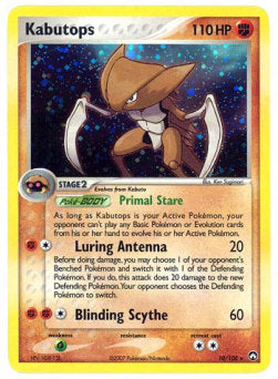 Kabutops PK-10 Holo Rare Light Played Englisch