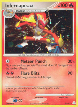 Panferno Lv.40 DP-5 Holo Rare Played Deutsch