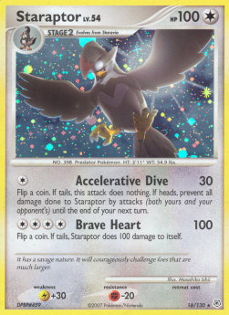 Staraptor Lv.54 DP-16 Holo Rare Poor Deutsch